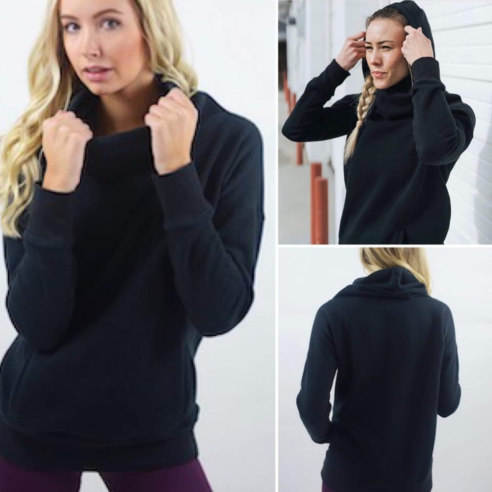 ZYIA Black Oh So Soft Hoodie black NWT in bag.
